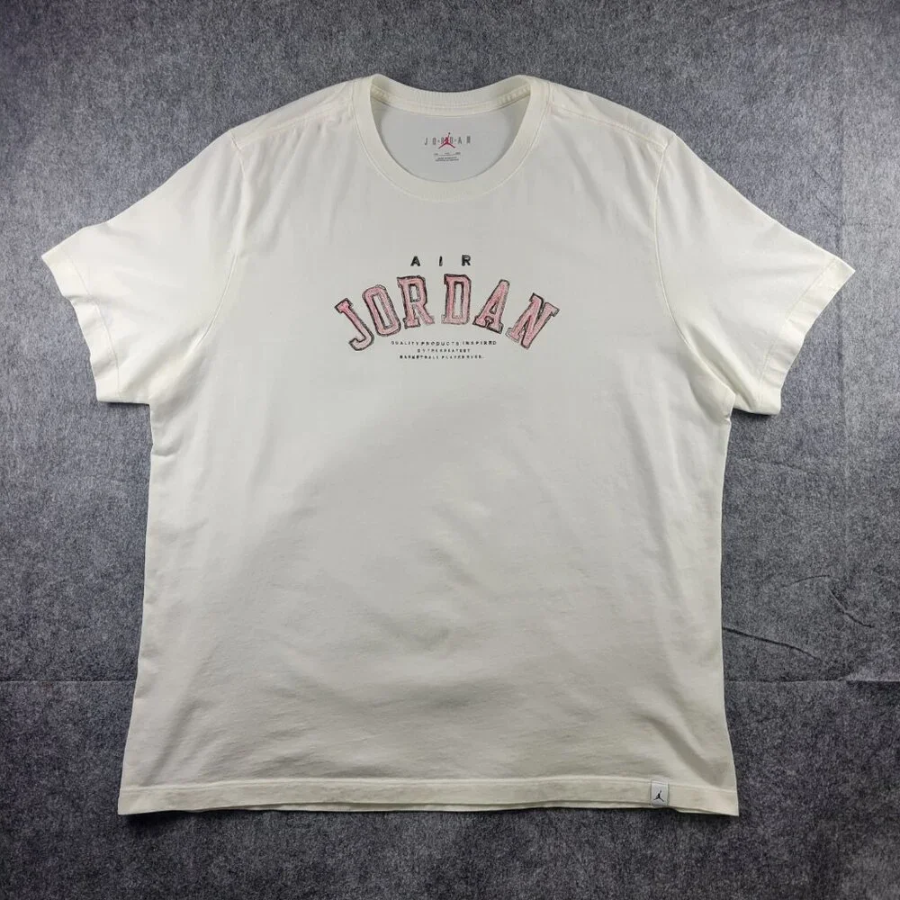Air Jordan Essentials White Red T-Shirt Men Size XXL